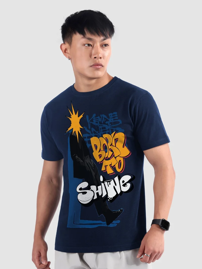 Beyoung Born To Shine Printed T-shirt